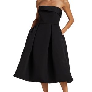 AMSALE - Faille Womens Woven Strapless Dress